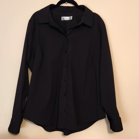 Time and Tru Tops - Women's Black Button Down Shirt